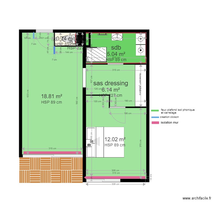 DJURKOVIC pojet. Plan de 6 pièces et 43 m2