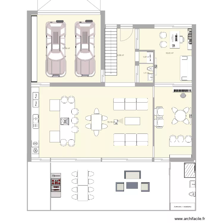 Maison Namur 1. Plan de 