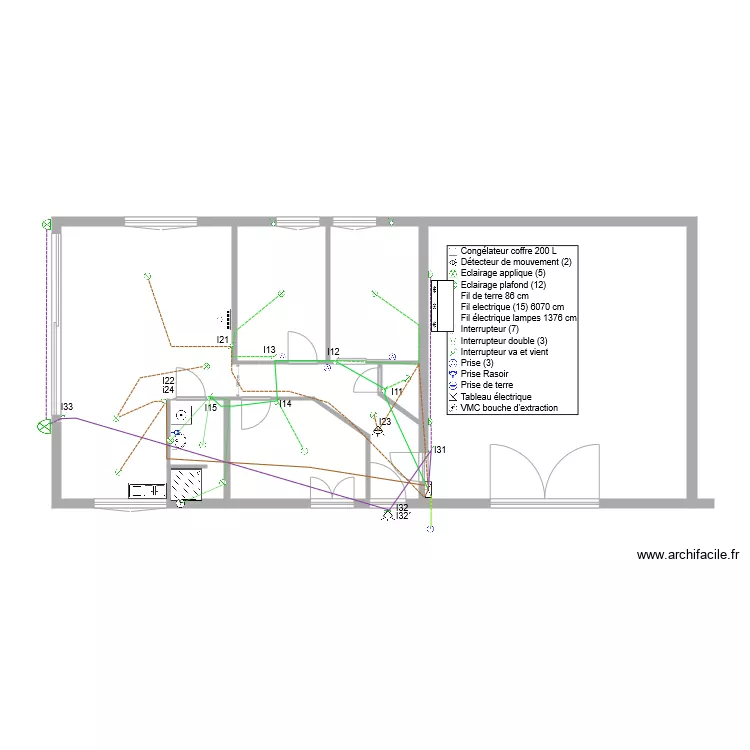 Johanna circuits lampes. Plan de 