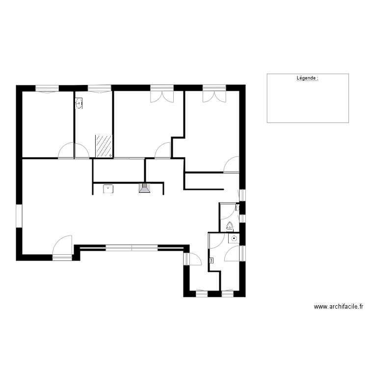 PLAN VIERGE. Plan de 8 pièces et 96 m2