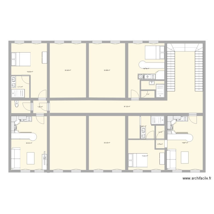 PANAZOL 1er étage. Plan de 0 pièce et 0 m2