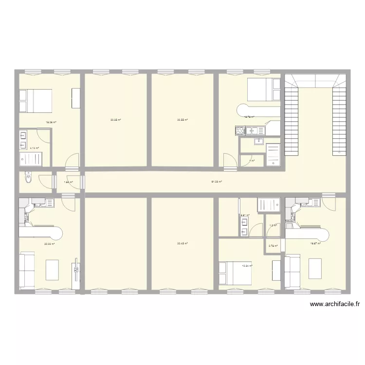 PANAZOL 1er &eacute;tage. Plan de 