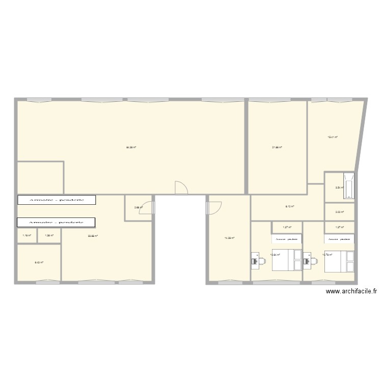 plan avec cote v6. Plan de 0 pièce et 0 m2