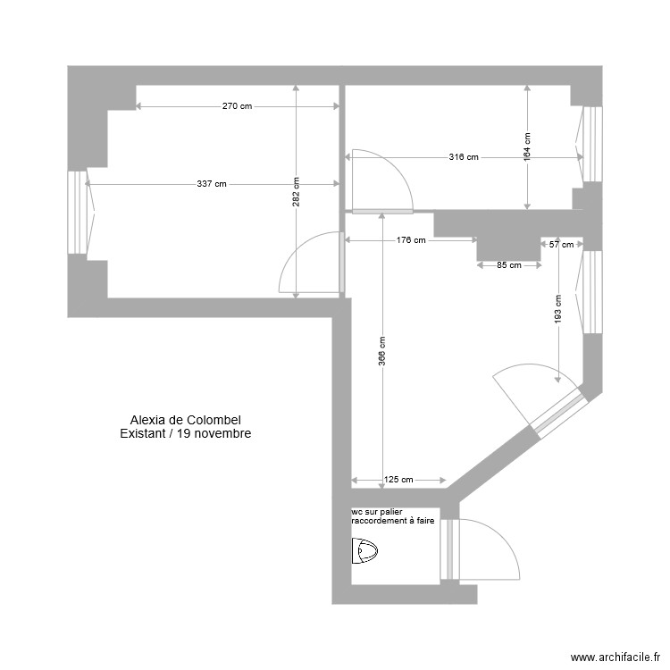 alexia existant 19 nov. Plan de 0 pièce et 0 m2