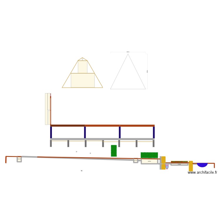 Rastels vertical. Plan de 4 pièces et 4 m2