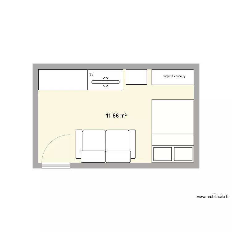 chambre emre. Plan de 