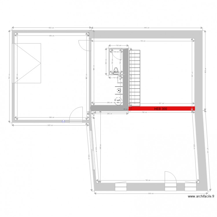 maj. Plan de 5 pièces et 80 m2