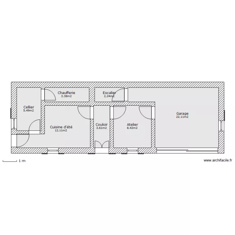 Maison&eacute;tage1. Plan de 