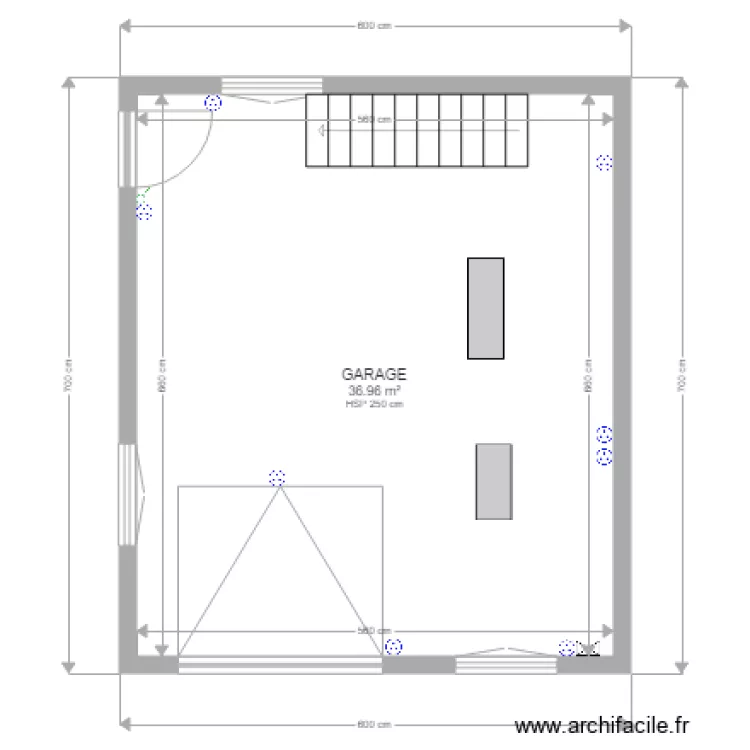 Garage. Plan de 