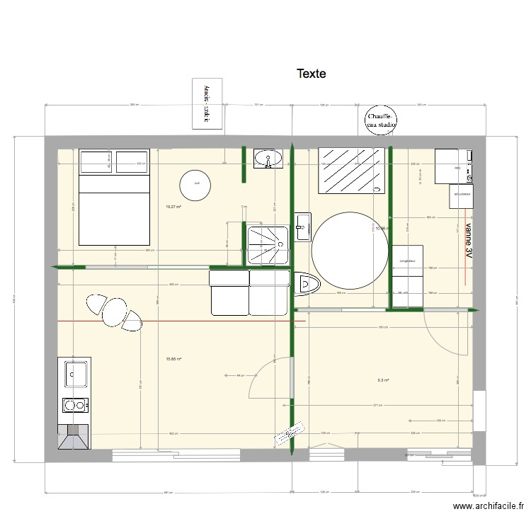 sdb et chaufferie au NORD der et studio 21 02 escalier autre. Plan de 0 pièce et 0 m2