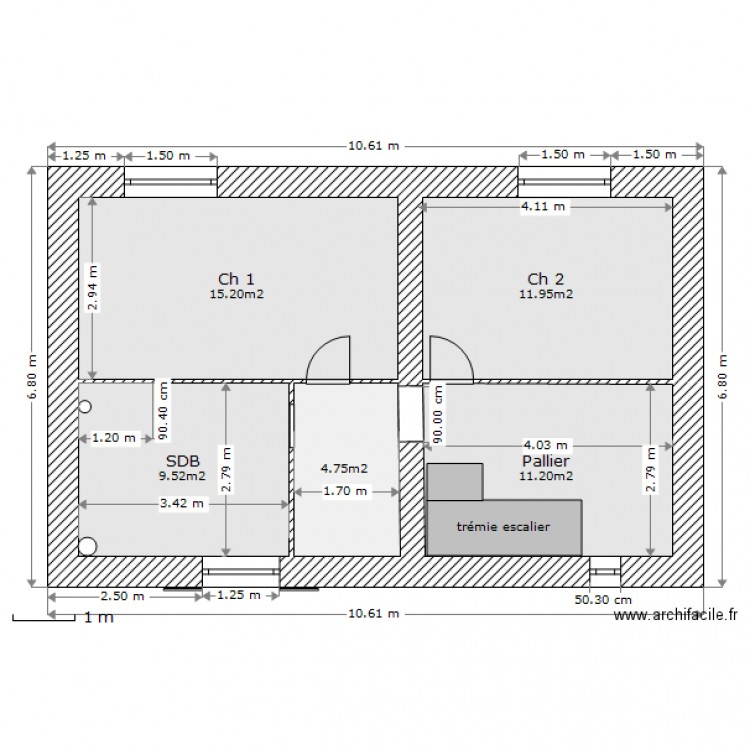 Maçon R 1. Plan de 0 pièce et 0 m2