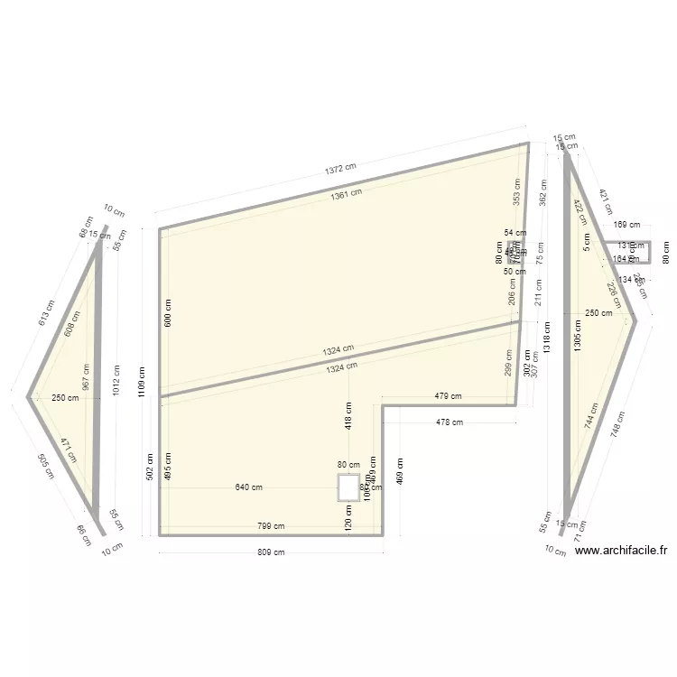 Toiture Ouroux 300m2. Plan de 