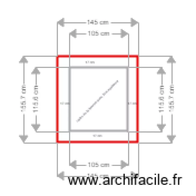 CADRE DE FENETRE. Plan de 