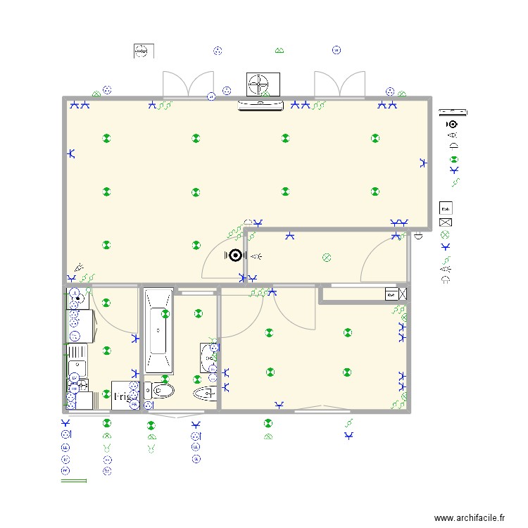 Menton 3 électricité chambre. Plan de 0 pièce et 0 m2