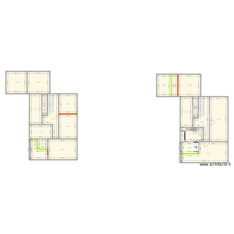 LECONTE - EPERNAY. Plan de 23 pièces et 221 m2