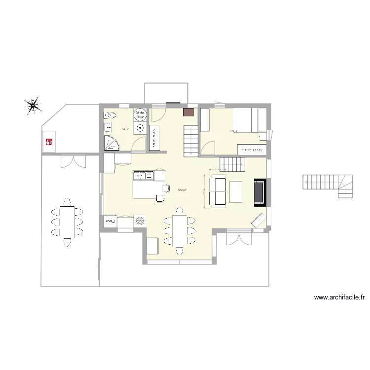 extension escalier centre. Plan de extension escalier centre. Plan de