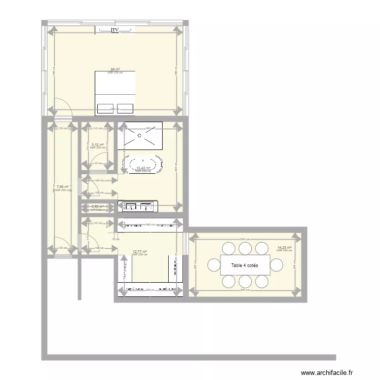 Appartment project. Plan de 