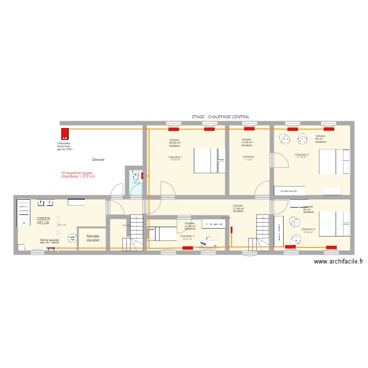 Lindageff étage Chauffage2. Plan de 0 pièce et 0 m2