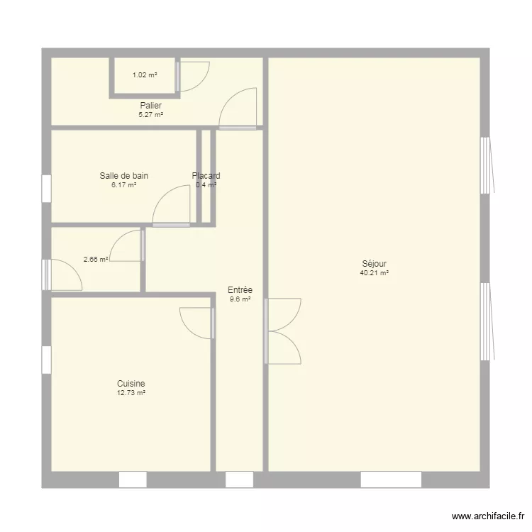 pavillon Cormeilles en parisis 1er &eacute;tage. Plan de 