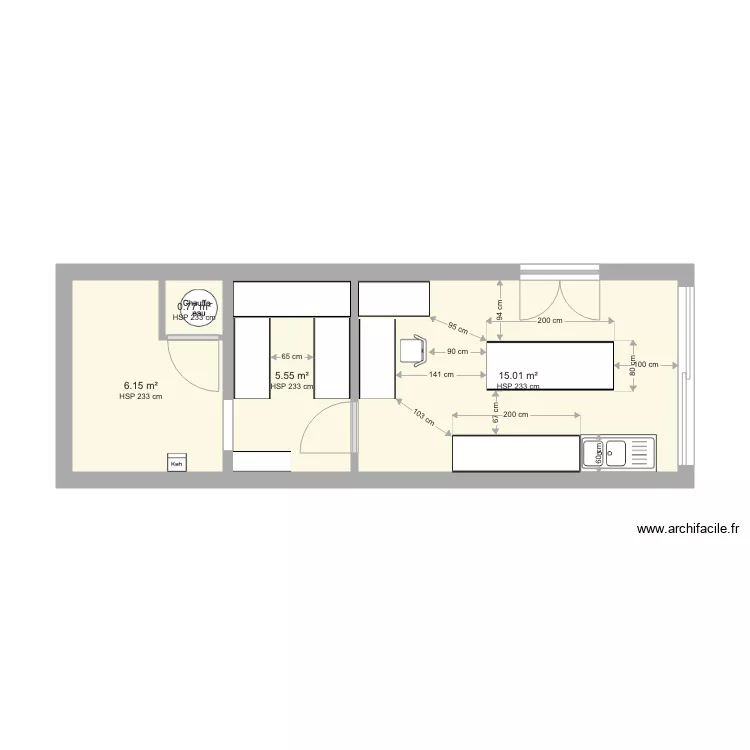 am&eacute;nagement garage et zone technique. Plan de 
