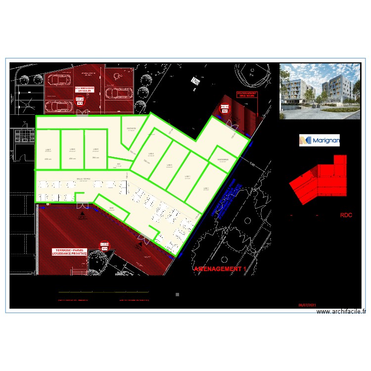 NANTES PROJET. Plan de 0 pièce et 0 m2