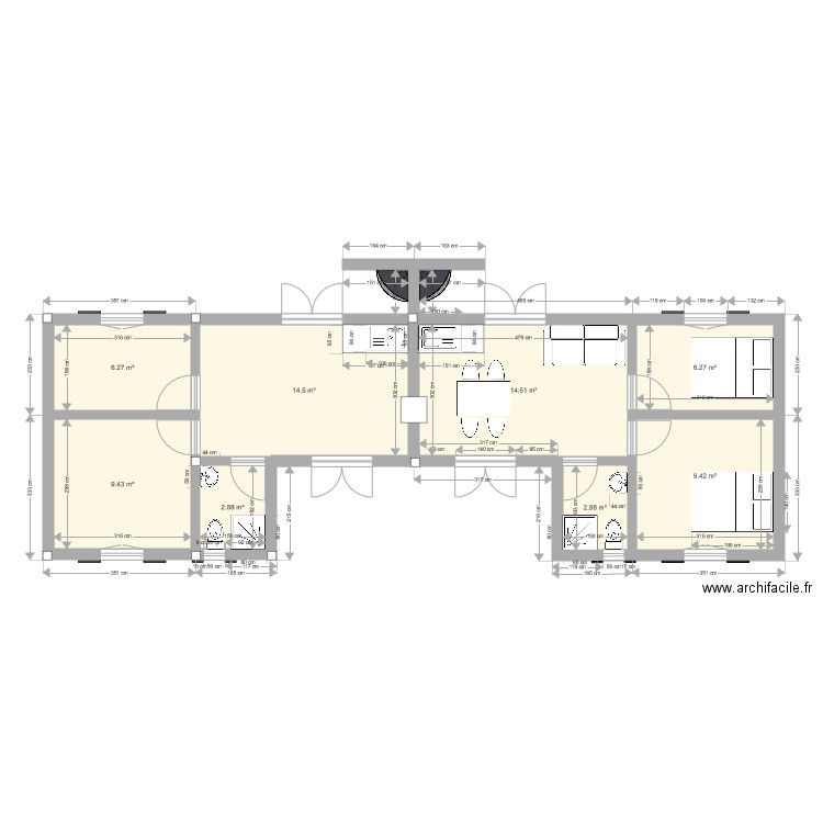 Plan bungalow Mahan. Plan de 0 pièce et 0 m2