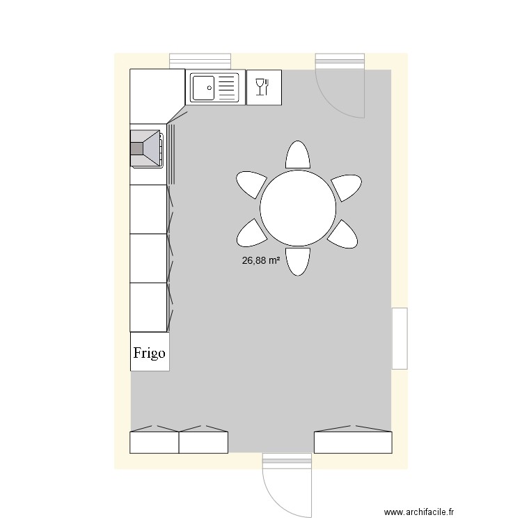 cuisine Hugerie 1. Plan de 0 pièce et 0 m2