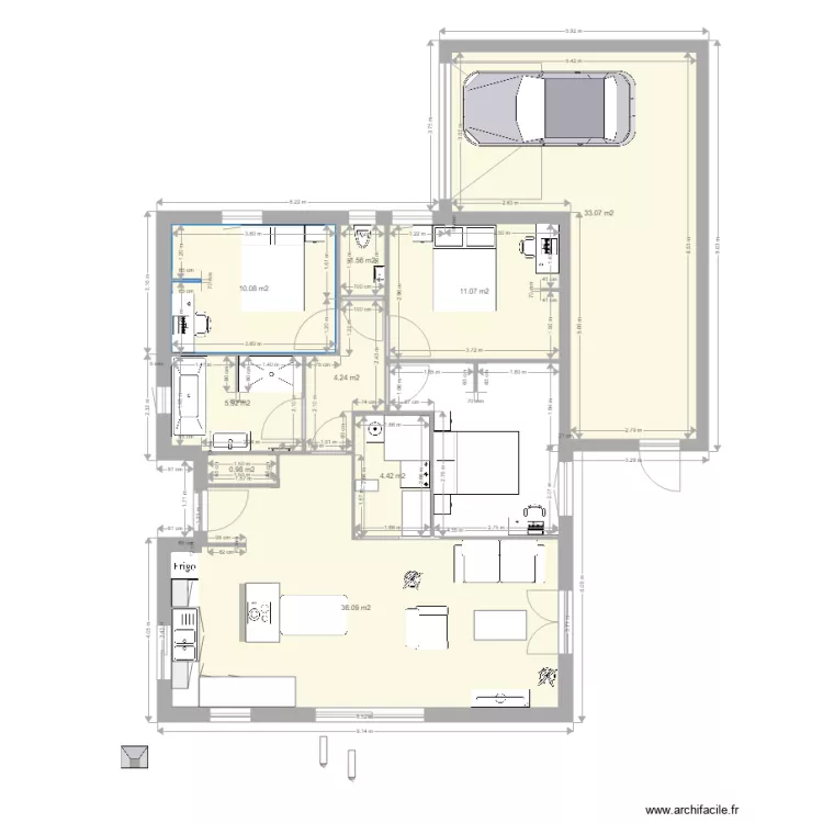 maison 2. Plan de 