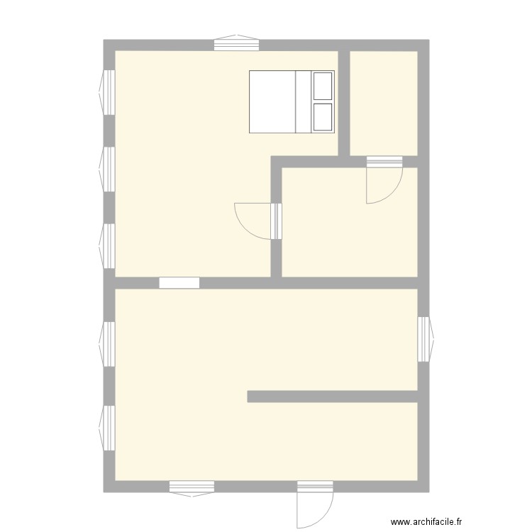 Plan maison 60 m carré techno 1. Plan de 0 pièce et 0 m2