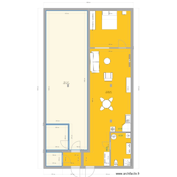 appart 2 la fleche. Plan de 0 pièce et 0 m2