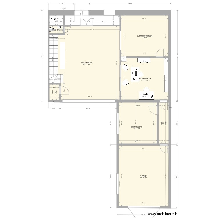 hall entrée version 2. Plan de 0 pièce et 0 m2