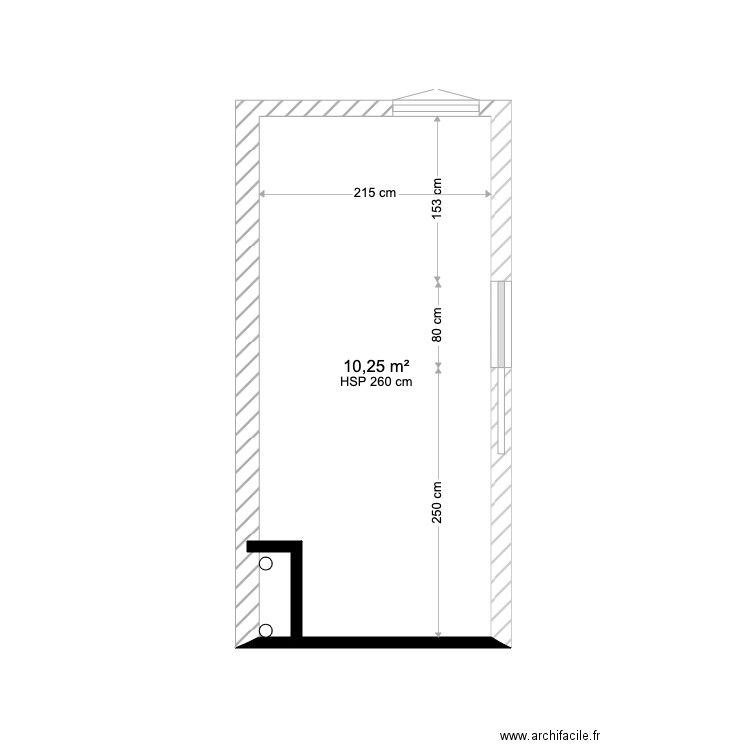 sdb finale aissa . Plan de 1 pièce et 10 m2