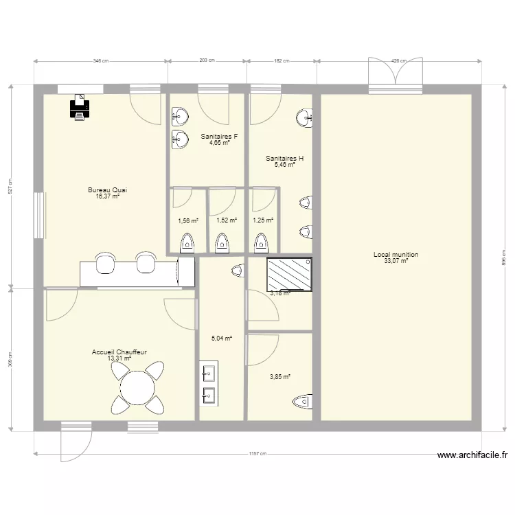 BUREAU QUAI. Plan de BUREAU QUAI. Plan de