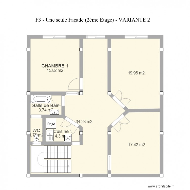 F3 Variante 2. Plan de 0 pièce et 0 m2