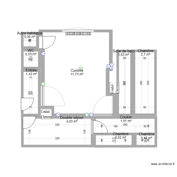 CUISINE CRONENBOURG 1. Plan de 10 pièces et 26 m2