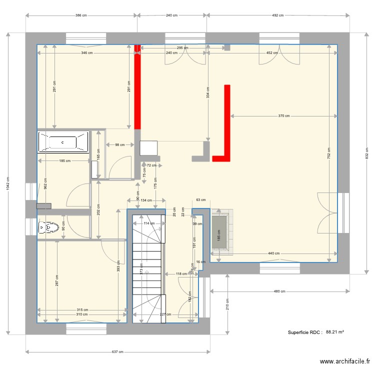 PUB RDC et etage P2. Plan de 0 pièce et 0 m2