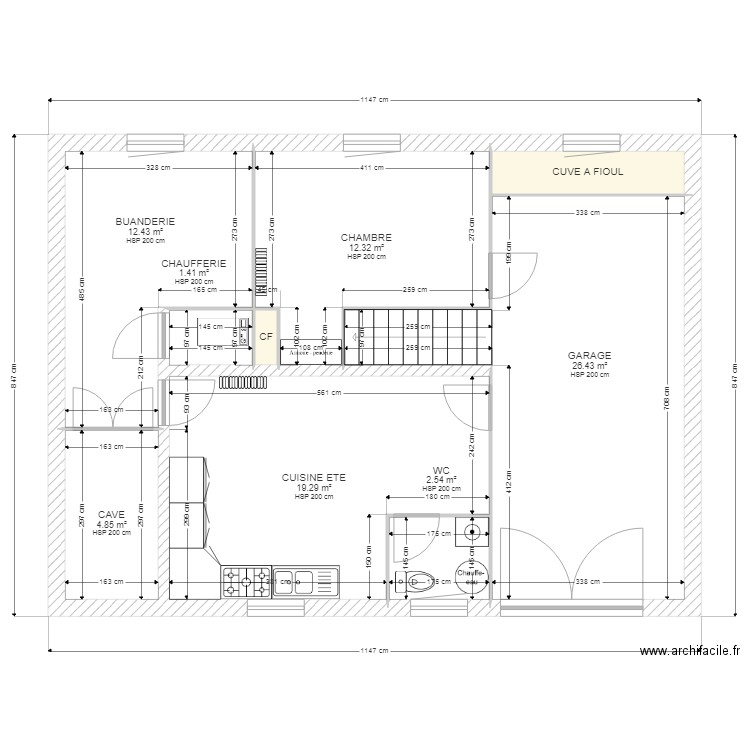 GOUX RDC. Plan de 0 pièce et 0 m2