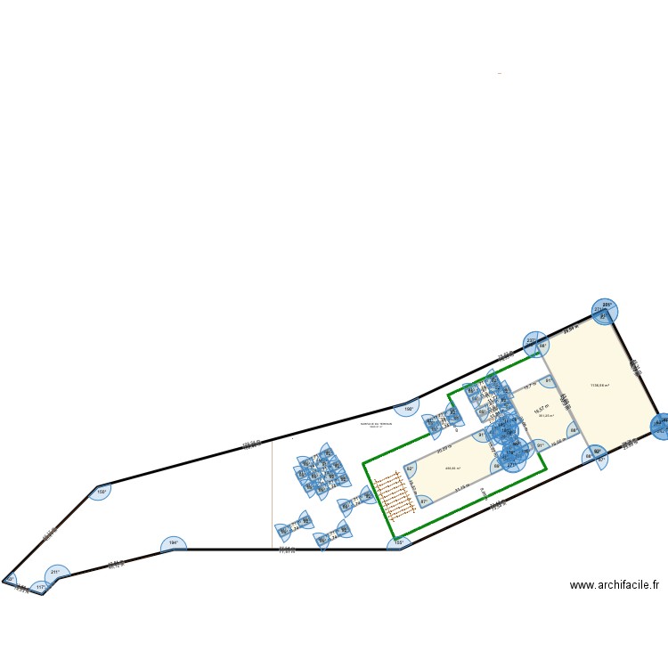 EcoLodge Caraibes. Plan de 27 pièces et 881 m2