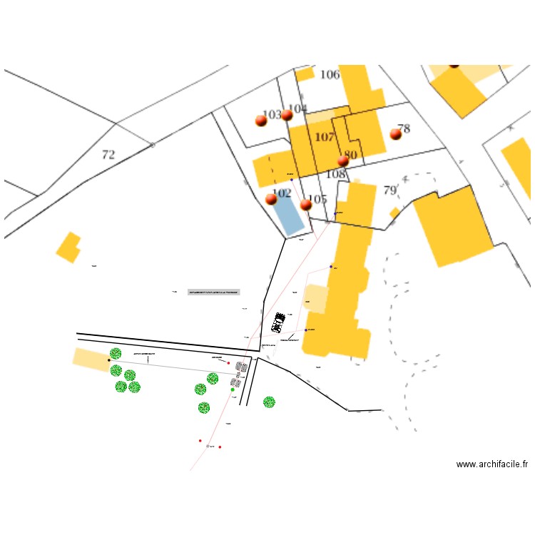 IMPLANTATION DEVASSALLE. Plan de 0 pièce et 0 m2