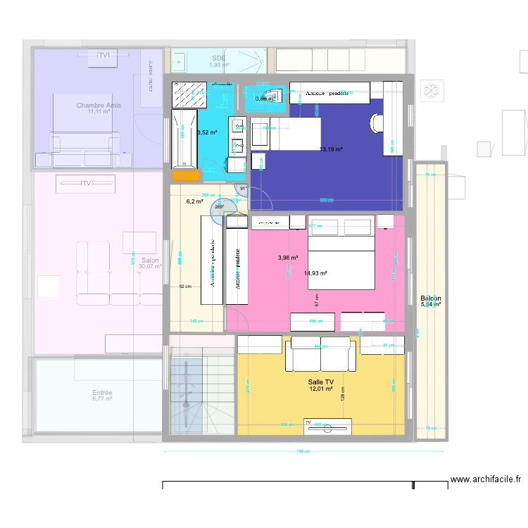 20230114 2. Plan de 20 pièces et 214 m2