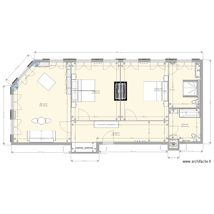 PLAN GUERIN APPART DROITE 2. Plan de 0 pièce et 0 m2