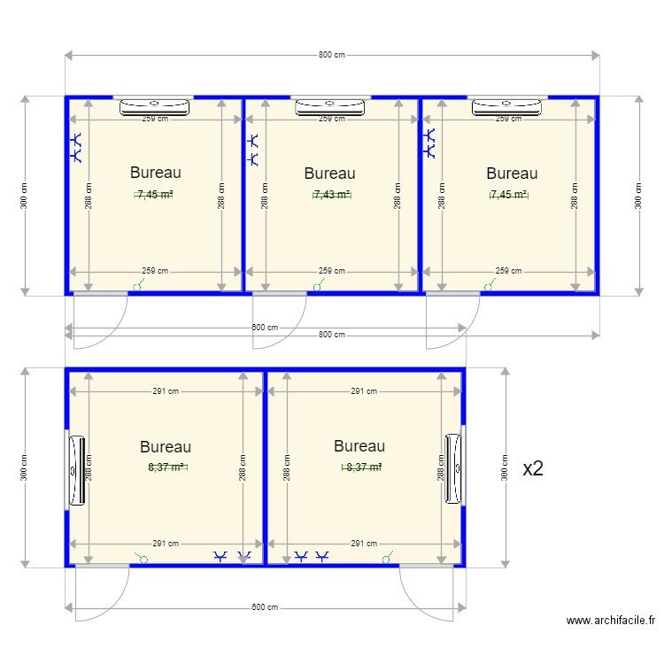 SOS Village Bureau. Plan de 0 pièce et 0 m2