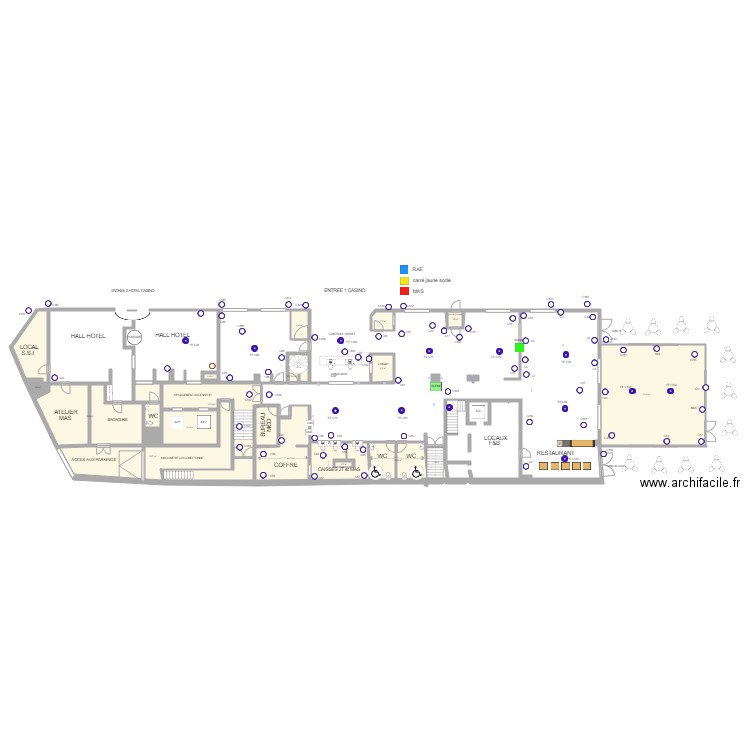 Plan de salle RDC 23 09 2019. Plan de 0 pièce et 0 m2