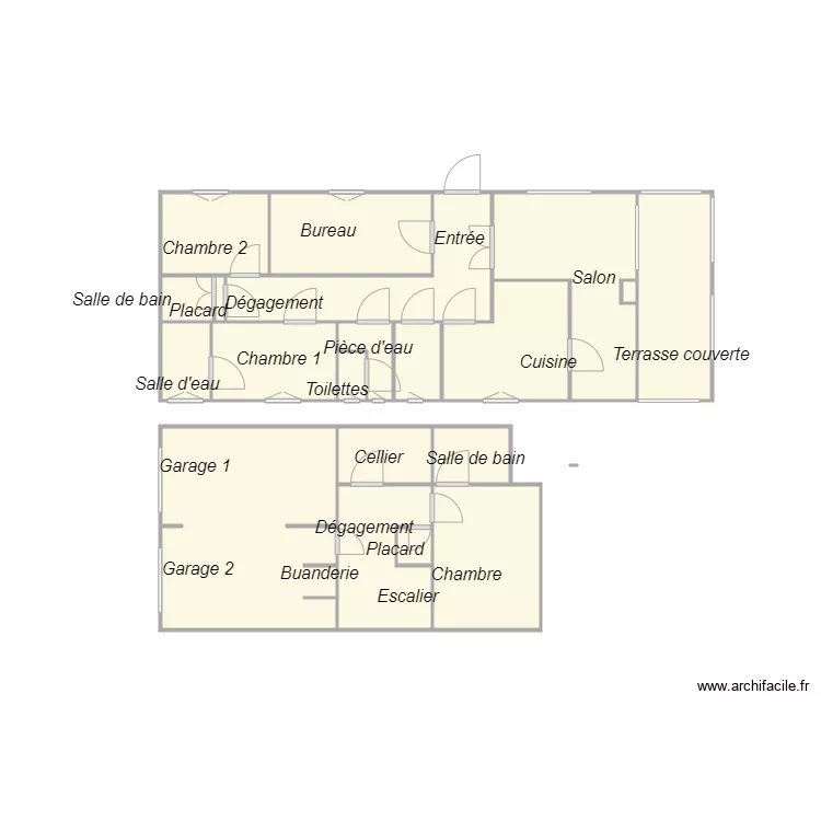 Croquis SUARD. Plan de 