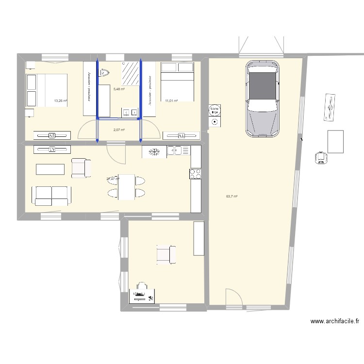 rdc et etage plan definitif. Plan de 18 pièces et -230 m2