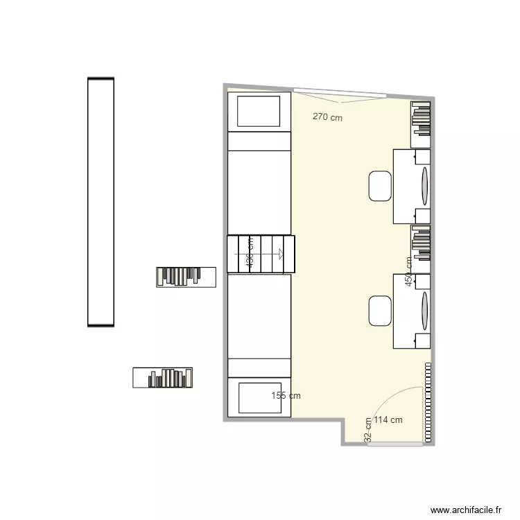CHAMBRE LINES BIS. Plan de 