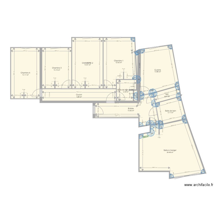 FONCIA B32. Plan de 11 pièces et 118 m2