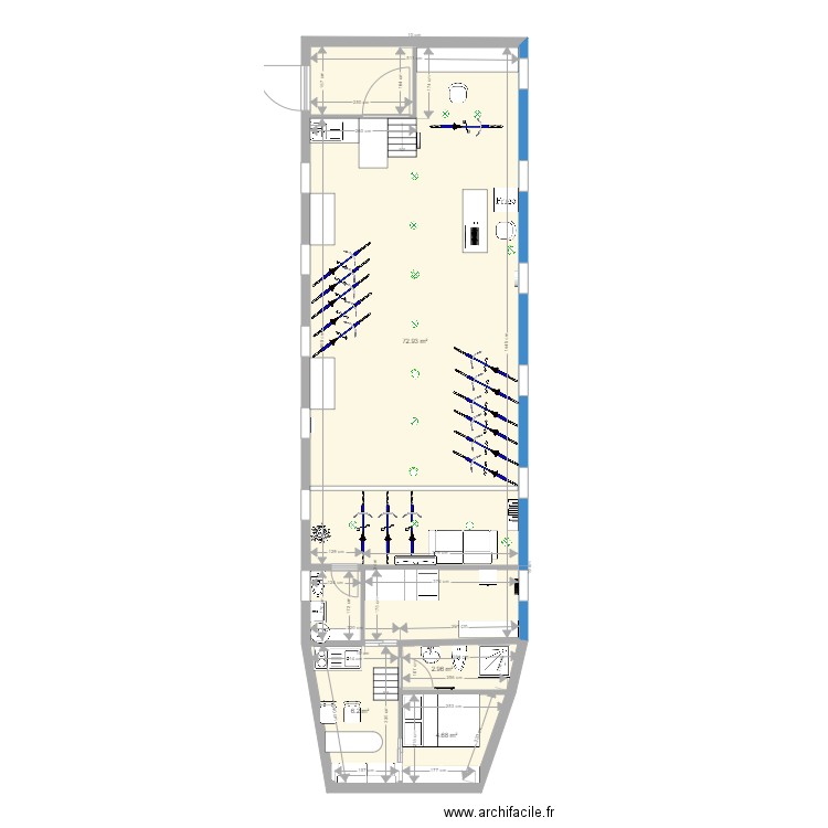 Plans Péniche. Plan de 0 pièce et 0 m2