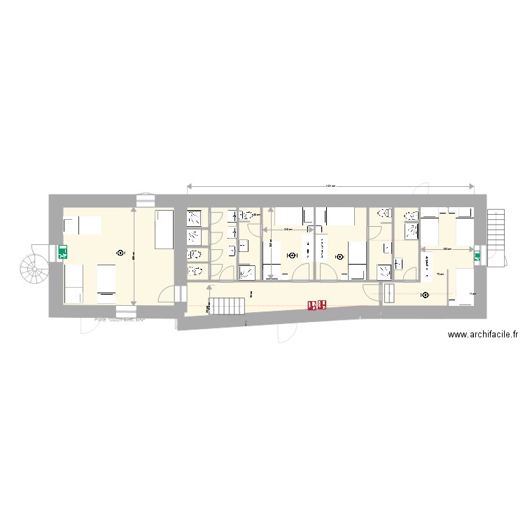 V3 les fleurs projet meublé et 2 étages. Plan de 0 pièce et 0 m2