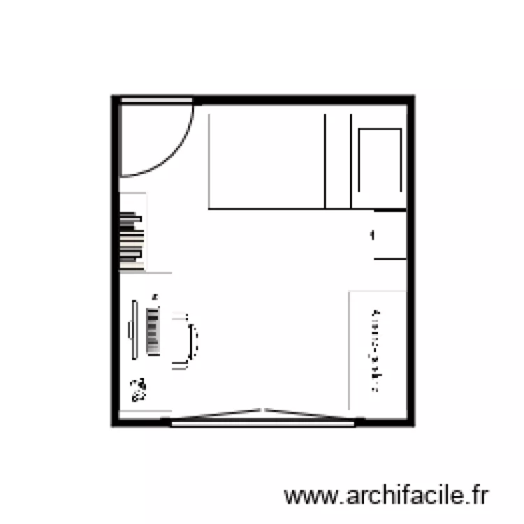 Chambre Julie. Plan de 